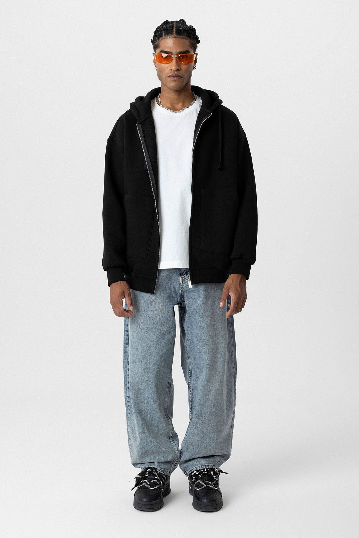 ZIPPER HOODIE WITH POCKET