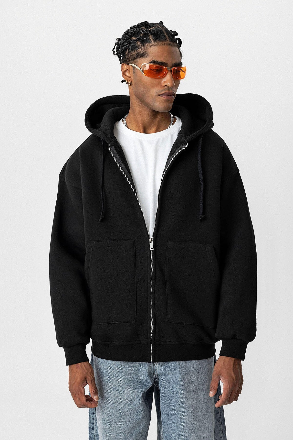 ZIPPER HOODIE WITH POCKET