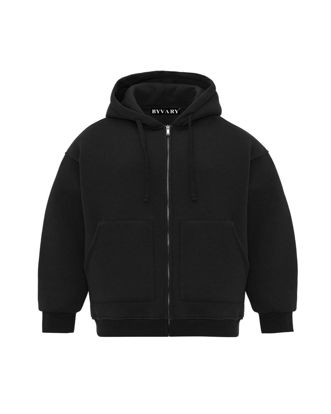 ZIPPER HOODIE WITH KANGAROO POCKET