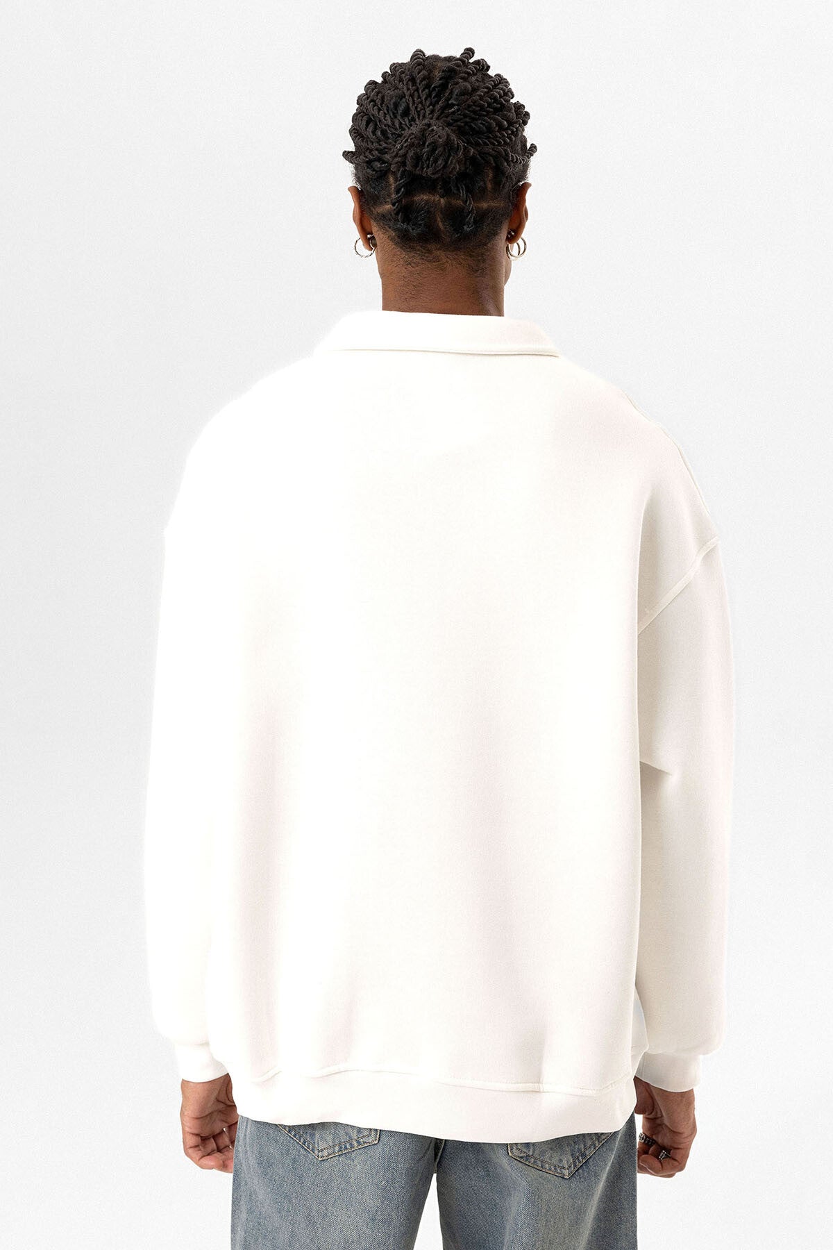 POLO COLLAR SWEATSHIRT