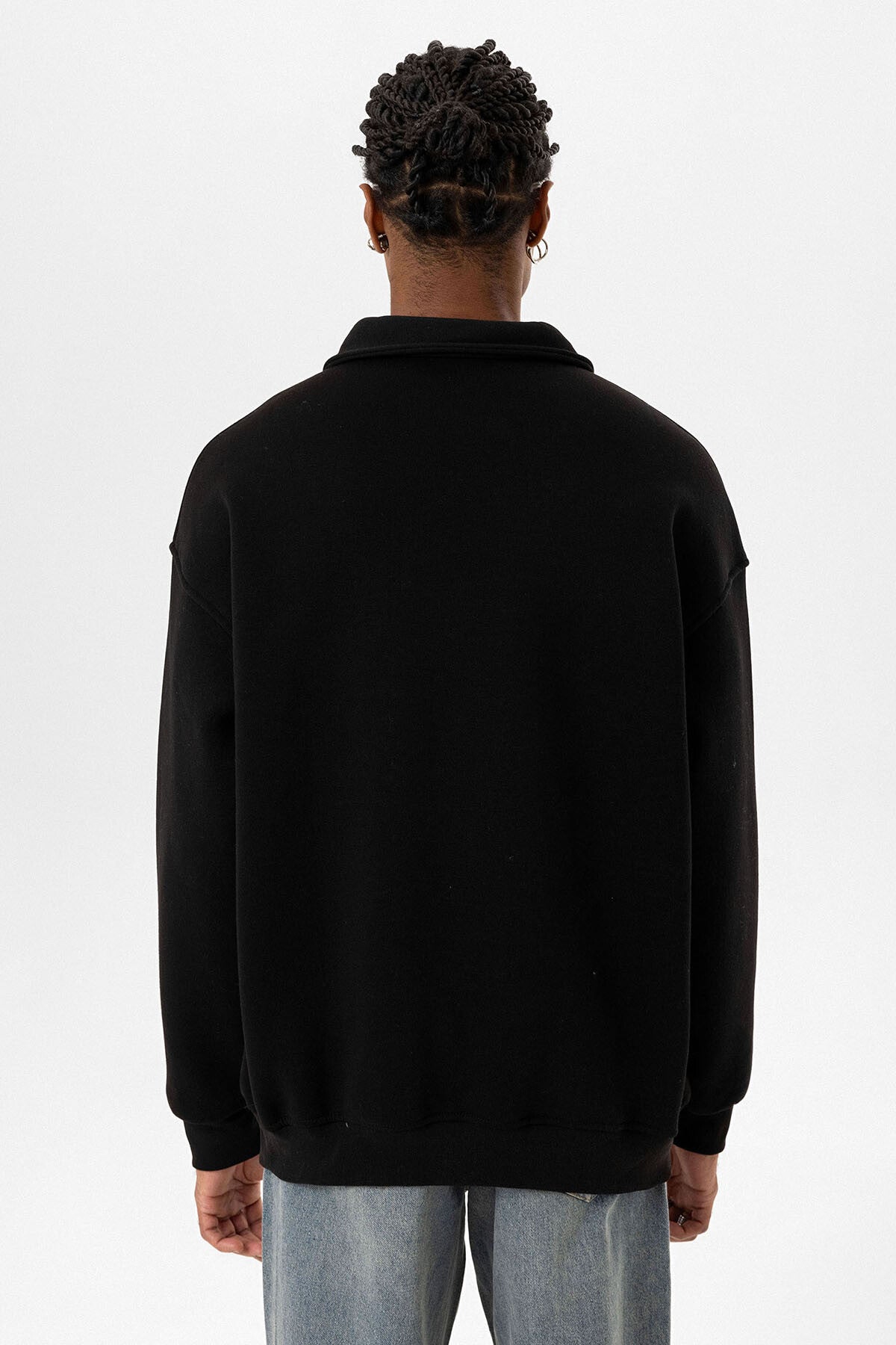 POLO COLLAR SWEATSHIRT