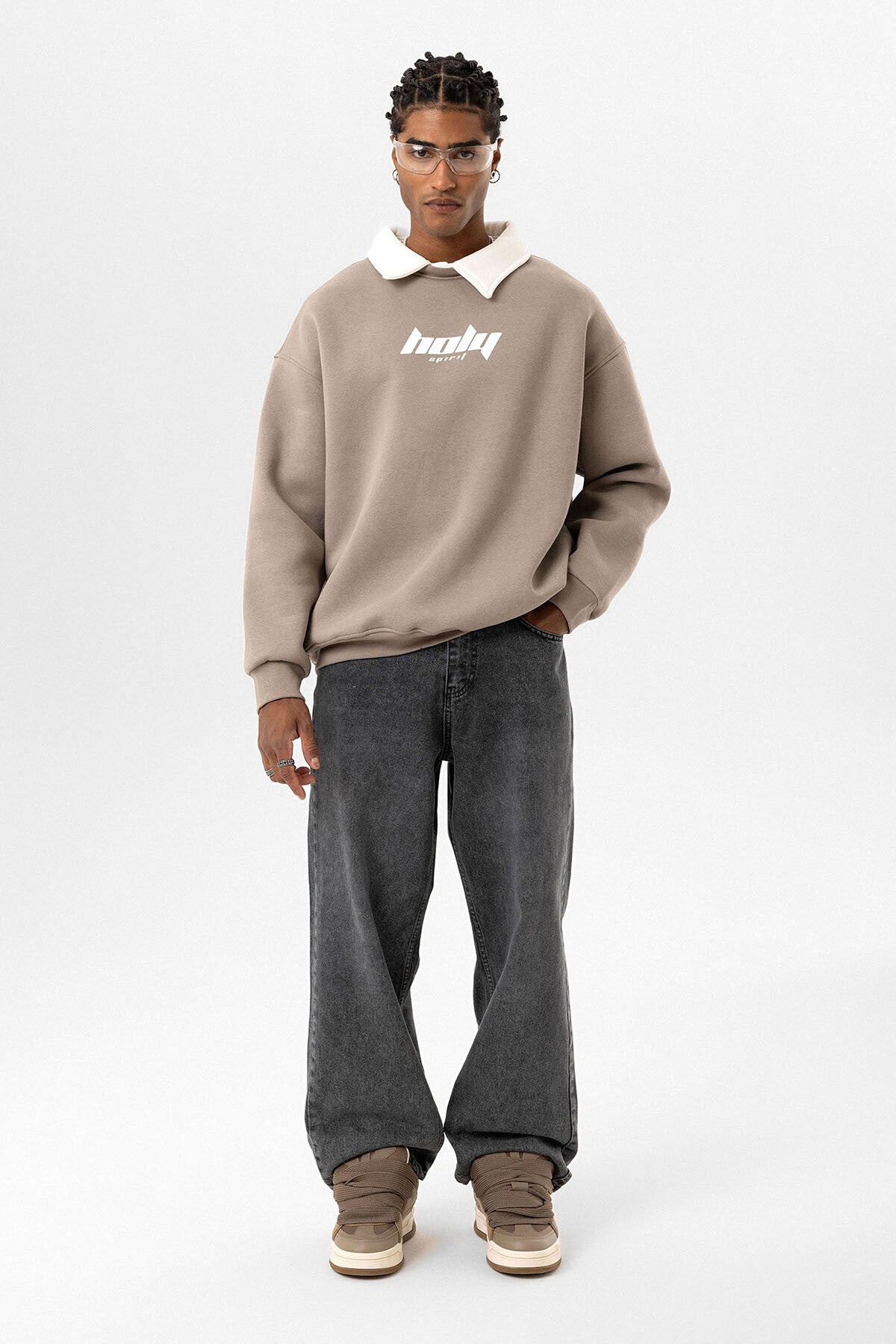 HOLY POLO COLLAR SWEATSHIRT